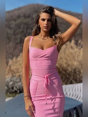 BELLA BARNETT BANDAGE MINI DRESS SIZE MEDIUM